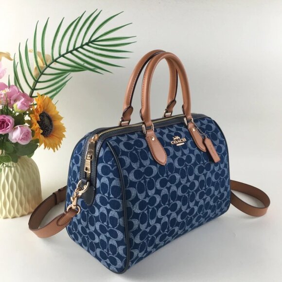 Coach CY699 Rowan Large Satchel Bag In Signature Canvas - Picture 1 of 7
